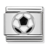 Nomination Composable Classic Link 330202/13 Soccer Ball in Enamel & 925 Silver